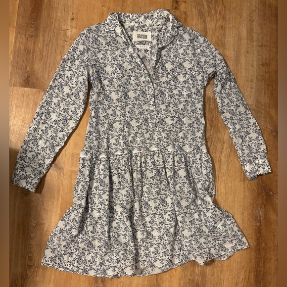 COQUETTE ruffles Normcore old money Grayson by Frank & Eileen Floral Blue dress - Picture 2 of 7